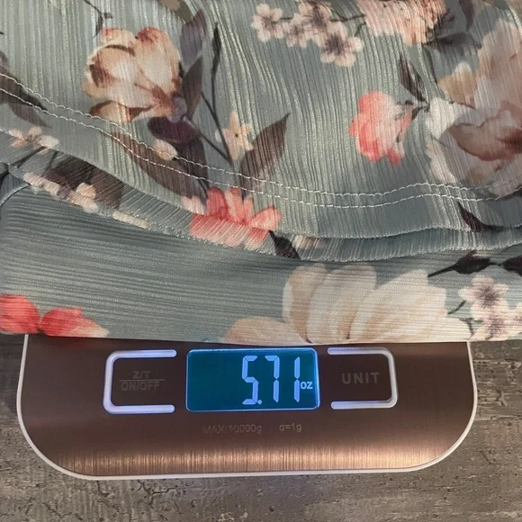 Espresso Los Angeles Womens Cold Shoulder Blue Floral Print Size Large - Picture 7 of 7